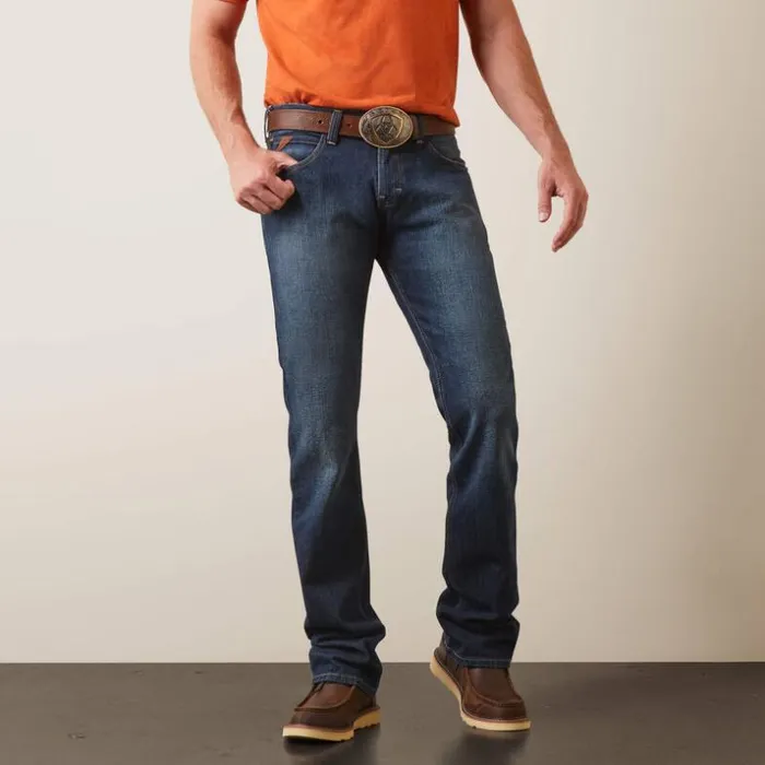 Denim Men Ariat M7 Rocker Stretch Legacy Stackable Straight Leg Jean Fremont