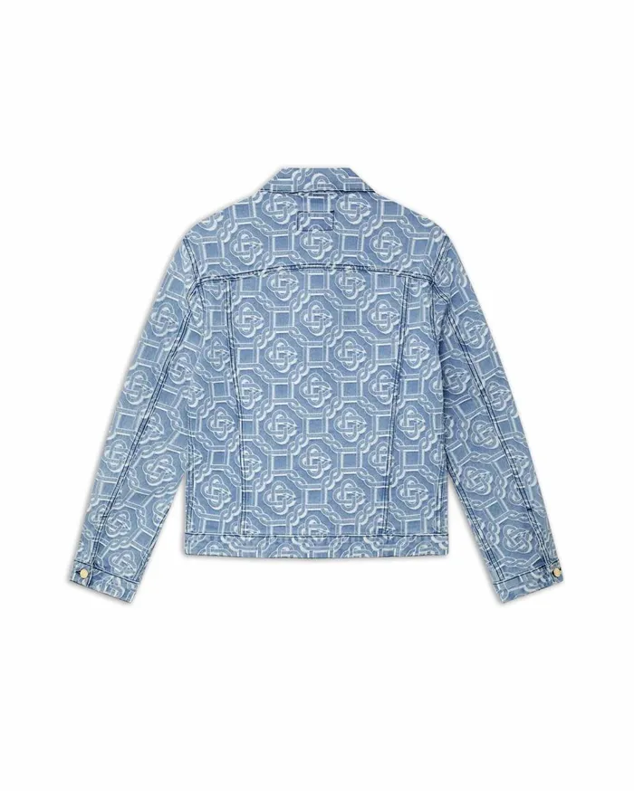 Denim Men Casablanca Paris Denim Bleached Monogram Jacket Denim Men Casablanca Paris Denim Bleached Monogram Jacket