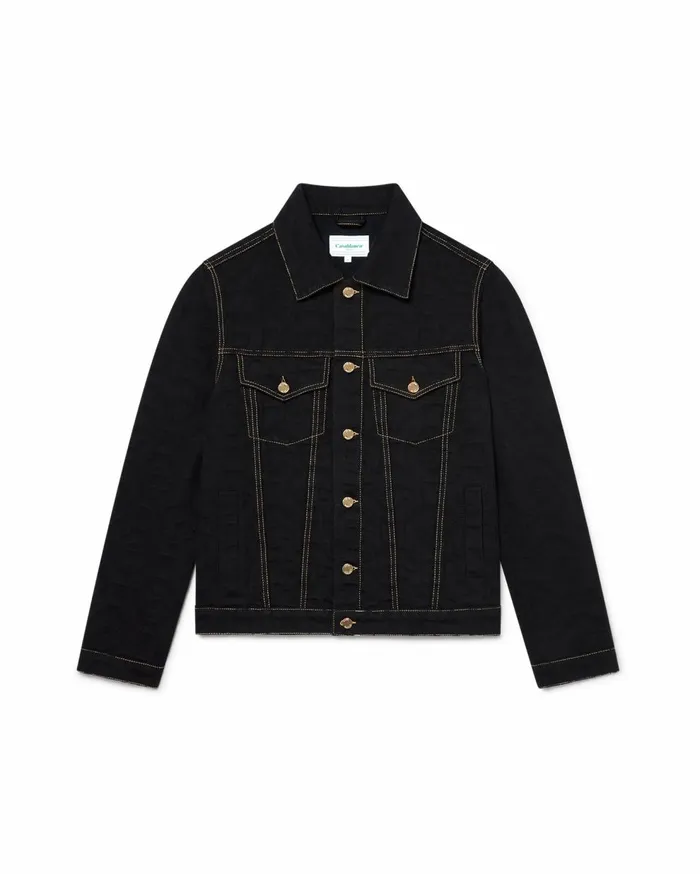 Denim Men Casablanca Paris Monogram Jacquard Denim Jacket
