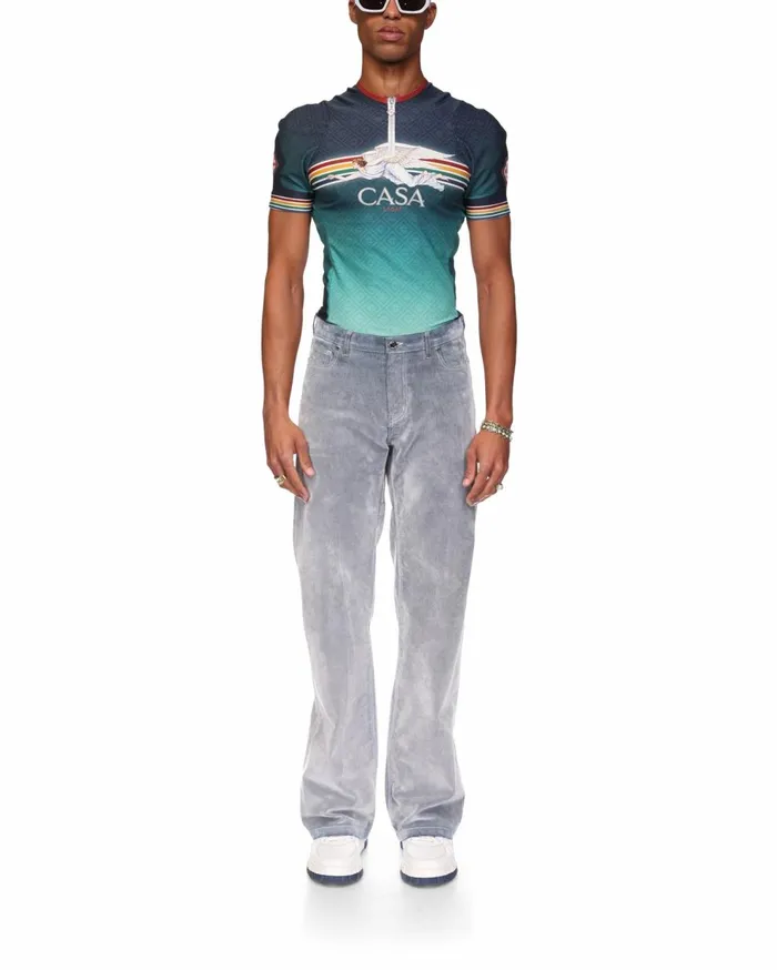 Denim Men Casablanca Paris Peach Texture Jeans