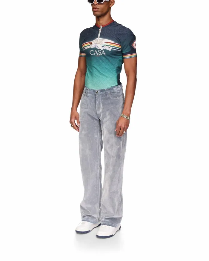Denim Men Casablanca Paris Peach Texture Jeans