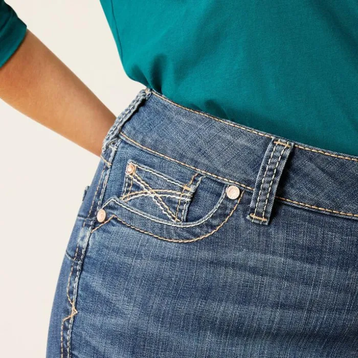 Denim Women Ariat REAL Mid Rise Everlee Straight Jean Irvine Denim Women Ariat REAL Mid Rise Everlee Straight Jean Irvine