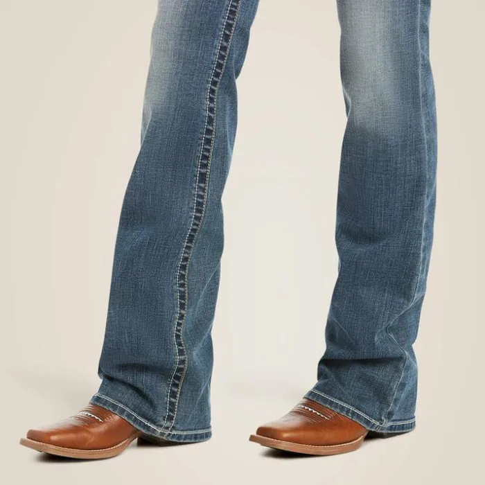 Denim Women Ariat REAL Mid Rise Stretch Whipstitch Boot Cut Jean Rainstorm Denim Women Ariat REAL Mid Rise Stretch Whipstitch Boot Cut Jean Rainstorm