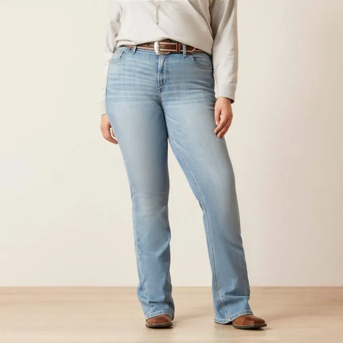 Denim Women Ariat REAL Perfect Rise Arrow Fit Penelope Boot Cut Jean Oklahoma