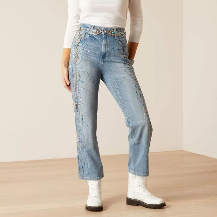 Denim Women Ariat Ultra High Rise Jazmine Straight Jean Colorado