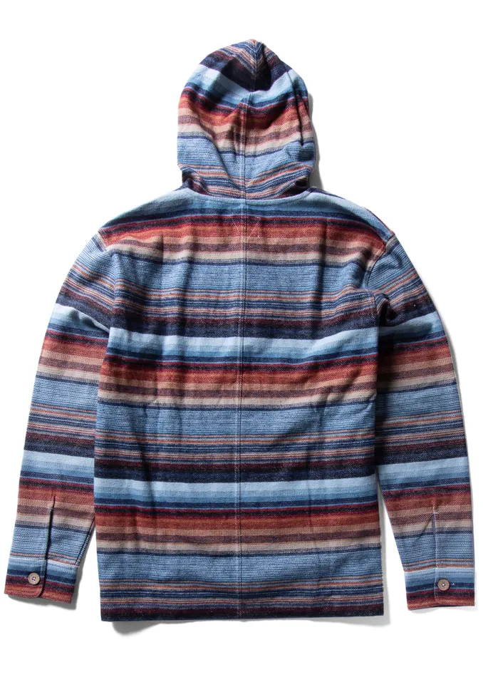 Descanso Hooded Popover Storm Blue Men Shirts and Flannels Vissla Descanso Hooded Popover Storm Blue Men Shirts and Flannels Vissla