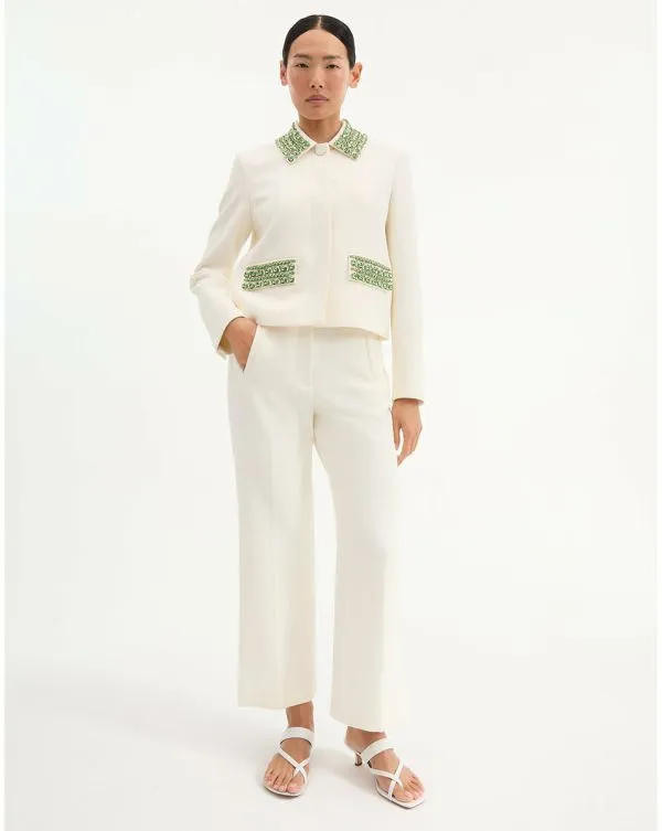 Dova HighWaisted Pant Offwhite Women Veronica Beard Pants Dova HighWaisted Pant Offwhite Women Veronica Beard Pants