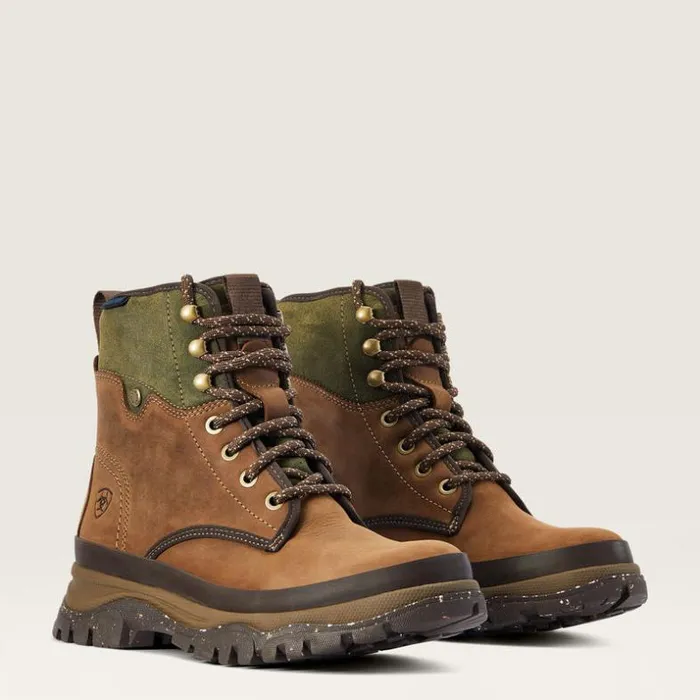 Dress and Fashion Boots Women Ariat Moresby Waterproof Boot Oily Distressed Brown