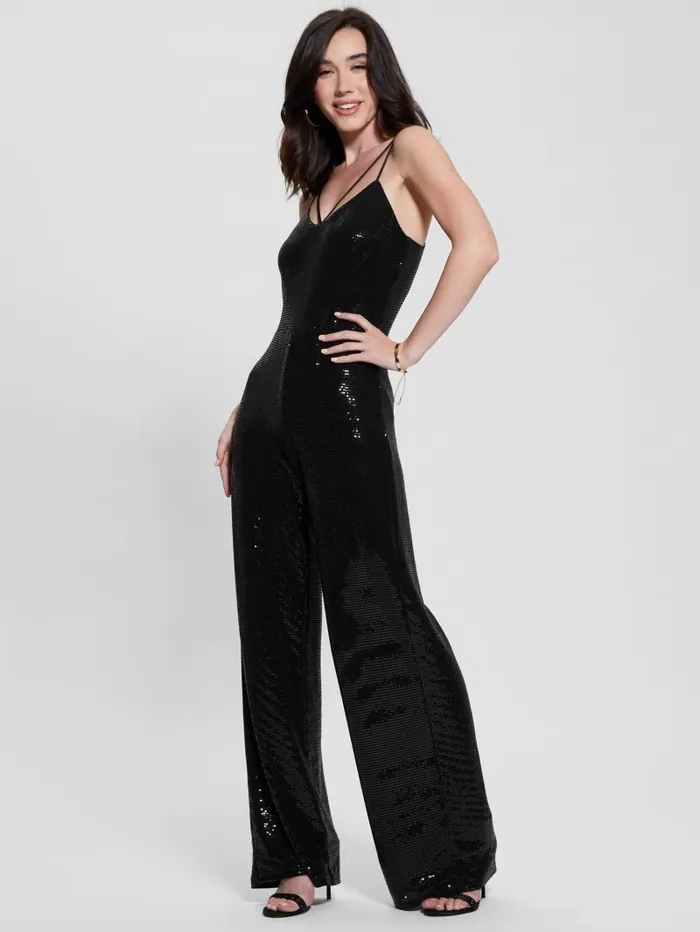 Dresses and Jumpsuits Fiarra Disco Jumpsuit Jet Black Multi GUESS Women