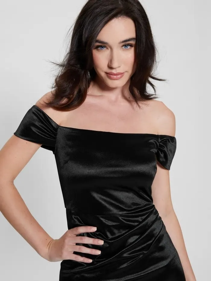 Dresses and Jumpsuits GUESS Women Camila OffTheShoulder Dress Black Dresses and Jumpsuits GUESS Women Camila OffTheShoulder Dress Black