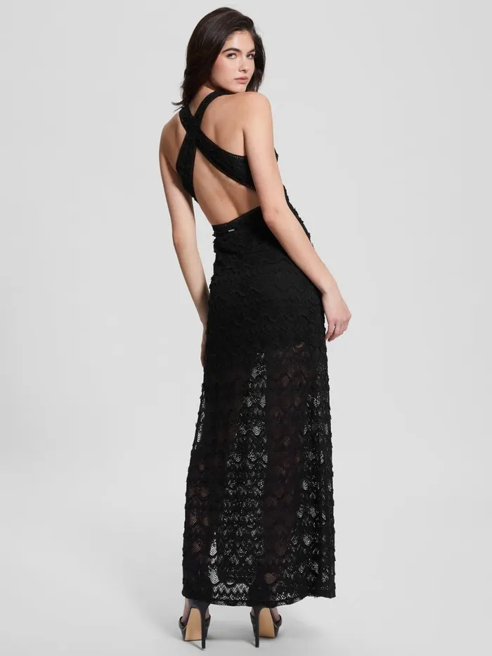 Dresses and Jumpsuits GUESS Women Liza Lace Maxi Dress Black Dresses and Jumpsuits GUESS Women Liza Lace Maxi Dress Black