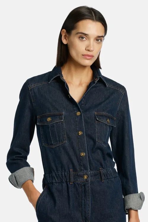 Dresses and Jumpsuits Pantera Pantera Blue Luisa Spagnoli Women Dresses and Jumpsuits Pantera Pantera Blue Luisa Spagnoli Women