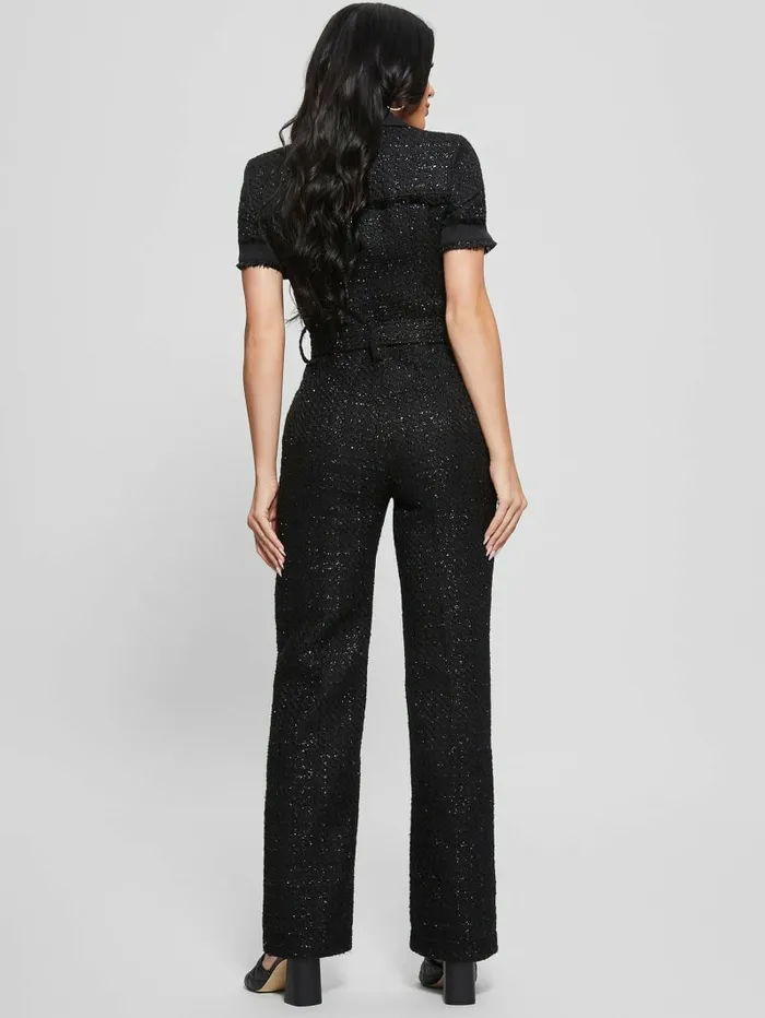 Dresses and Jumpsuits Women GUESS Clarissa Metallic Tweed Jumpsuit Black Tweed Fantasy Dresses and Jumpsuits Women GUESS Clarissa Metallic Tweed Jumpsuit Black Tweed Fantasy