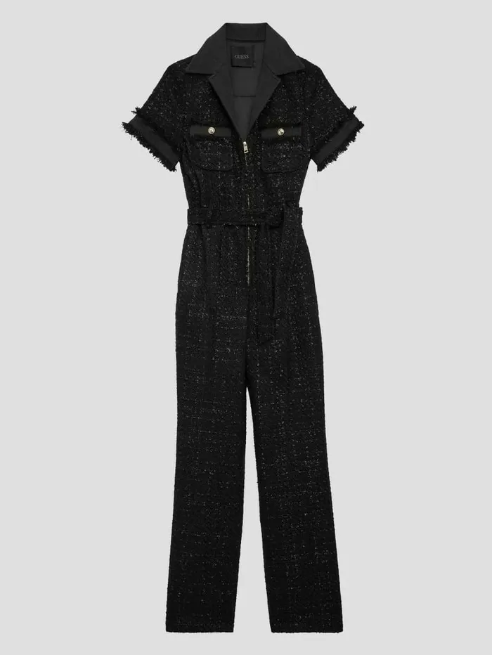 Dresses and Jumpsuits Women GUESS Clarissa Metallic Tweed Jumpsuit Black Tweed Fantasy Dresses and Jumpsuits Women GUESS Clarissa Metallic Tweed Jumpsuit Black Tweed Fantasy