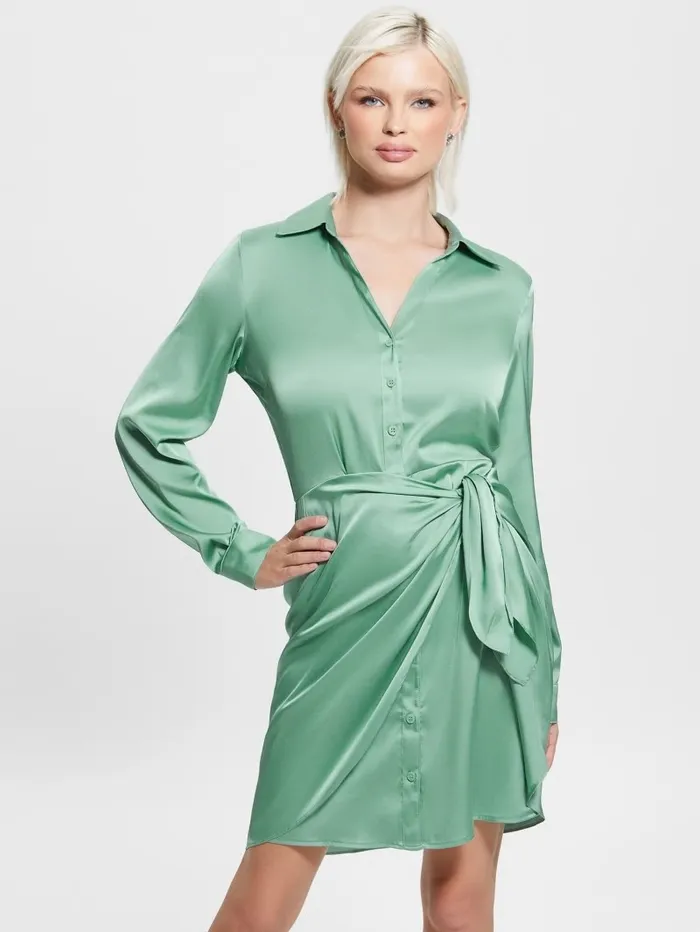 Dresses and Jumpsuits Women GUESS Eco Alya Dress Vital Green Dresses and Jumpsuits Women GUESS Eco Alya Dress Vital Green