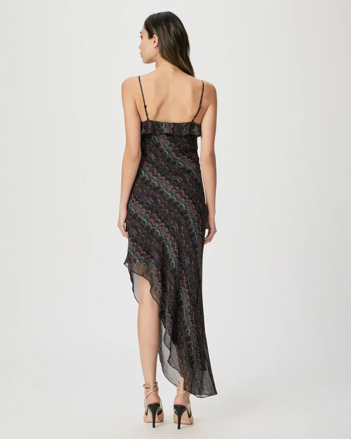 Dresses PAIGE Women Exclusive Lilian Dress 8211 Navy Multi Silk