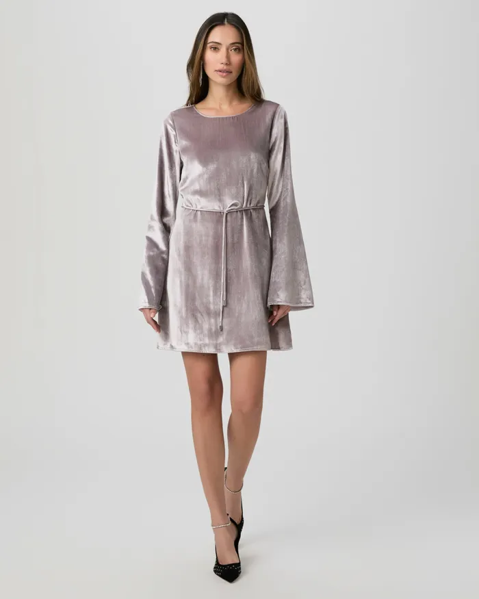 Dresses Women Carmelyn Dress 8211 Pewter Velvet PAIGE