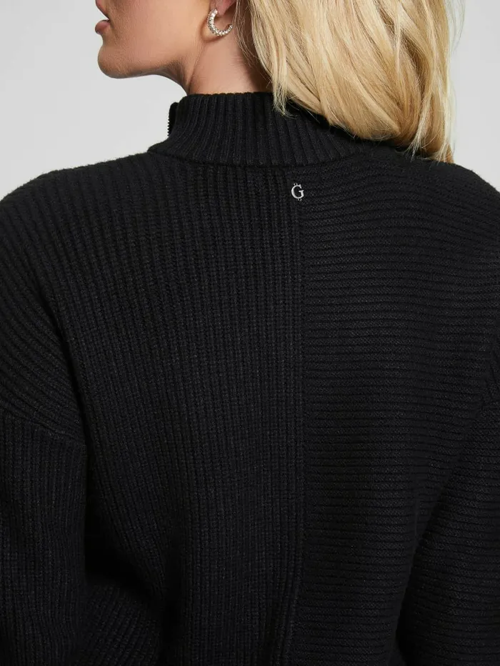 Eco Carmen Sweater Dress Black Dresses and Jumpsuits GUESS Women Eco Carmen Sweater Dress Black Dresses and Jumpsuits GUESS Women