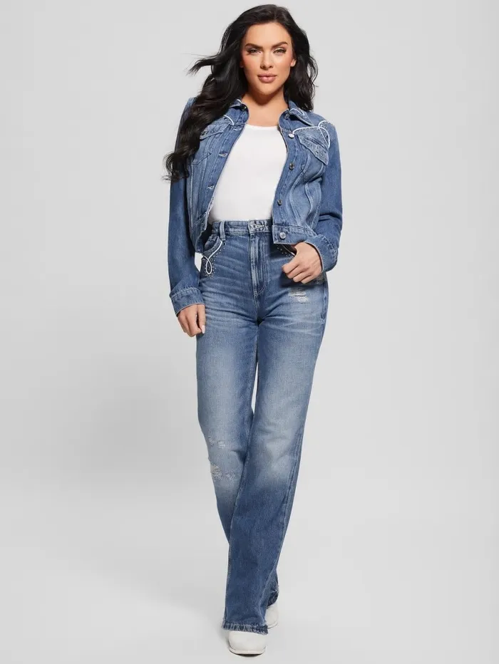 Eco Delya Denim Trucker Jacket Wild Heart Jeans and Denim GUESS Women