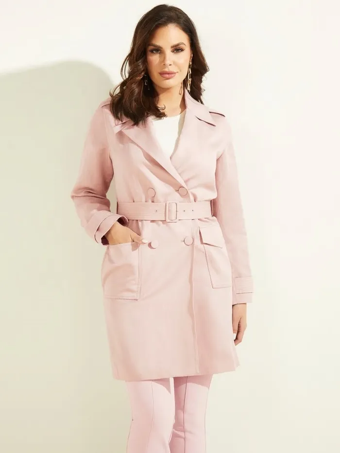 Eco Portland Trench Coat Lilac Mist Jackets and Coats GUESS Women