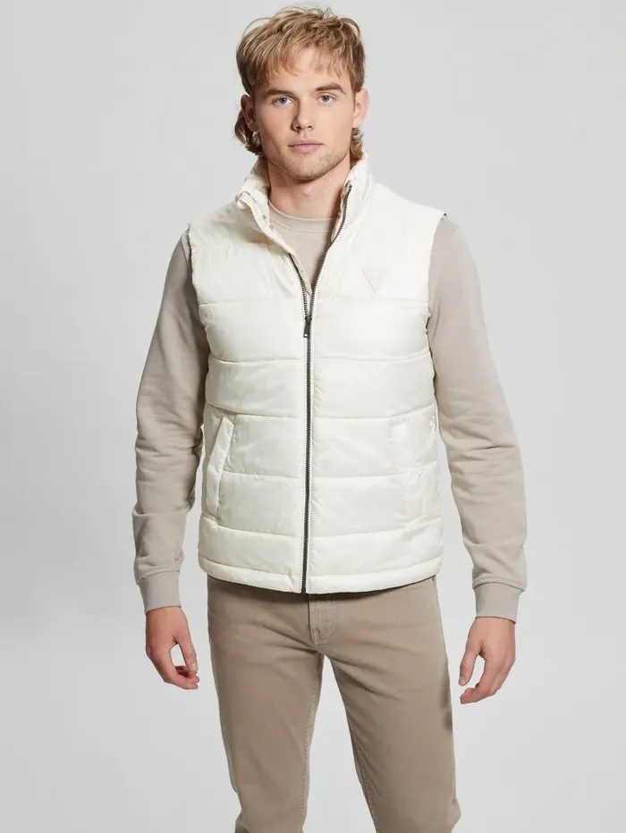 Eco Super Light Puffer Vest Quicksand Jackets and Coats GUESS Men
