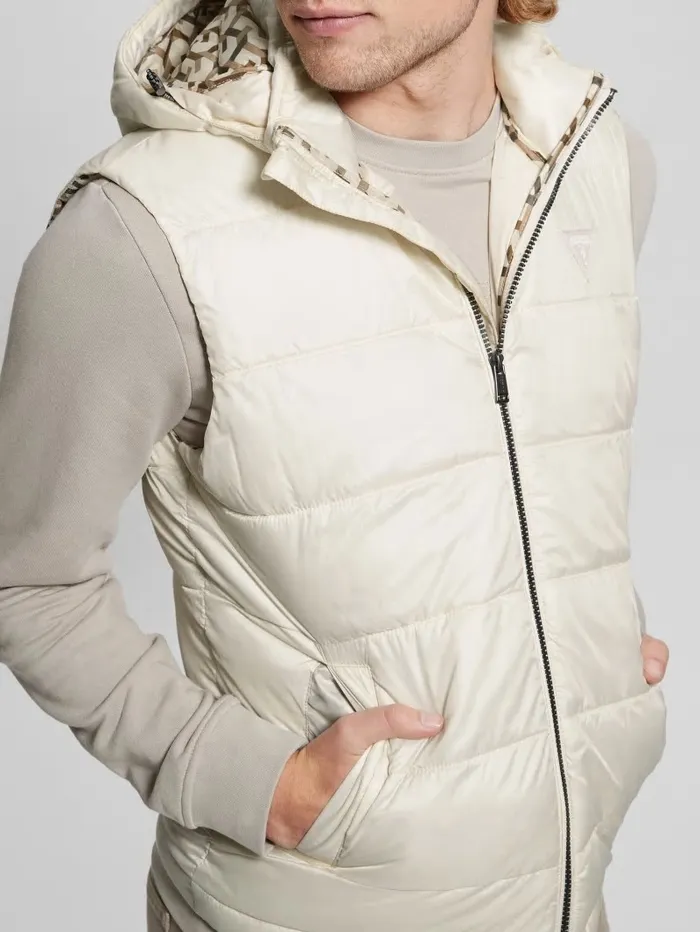 Eco Super Light Puffer Vest Quicksand Jackets and Coats GUESS Men