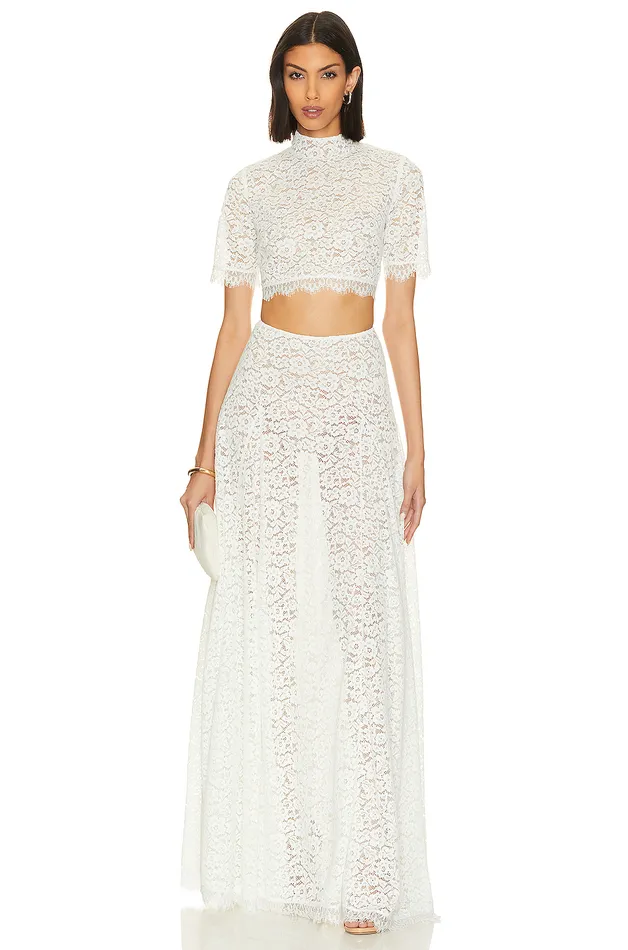 Emilia Skirt White Lace Women Lovers and Friends Skirts Emilia Skirt White Lace Women Lovers and Friends Skirts