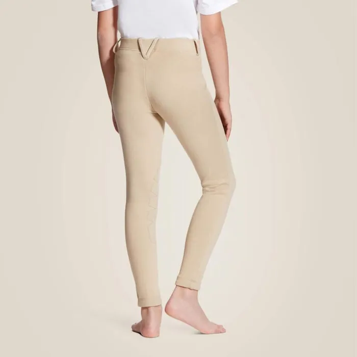 English Riding Kids Ariat Heritage Knit Knee Patch Breech Tan English Riding Kids Ariat Heritage Knit Knee Patch Breech Tan