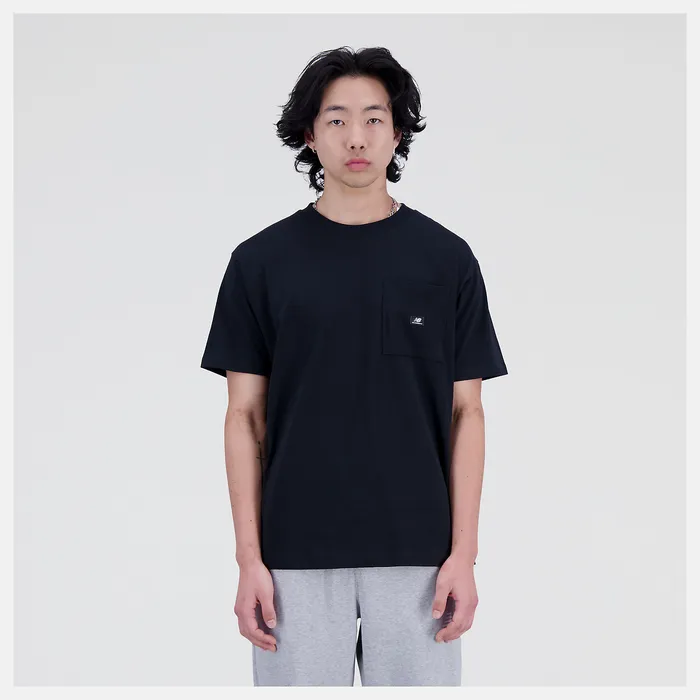 Essentials Reimagined Cotton Jersey Short Sleeve Tshirt BLACK Men Shirts New Balance Essentials Reimagined Cotton Jersey Short Sleeve Tshirt BLACK Men Shirts New Balance
