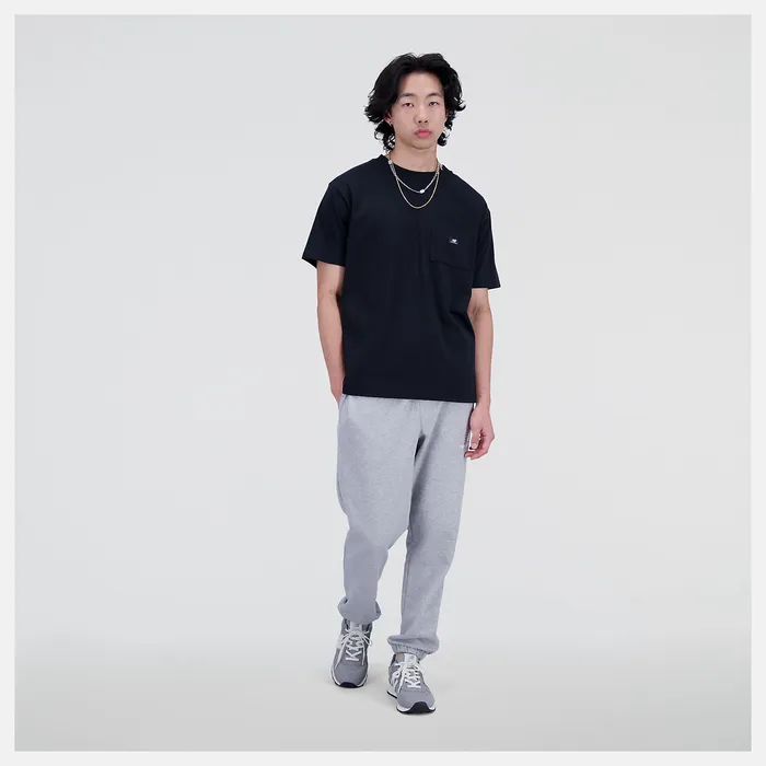 Essentials Reimagined Cotton Jersey Short Sleeve Tshirt BLACK Men Shirts New Balance Essentials Reimagined Cotton Jersey Short Sleeve Tshirt BLACK Men Shirts New Balance