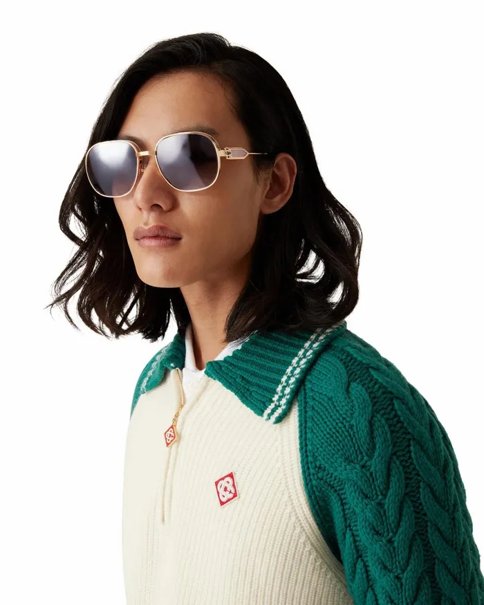 Eyewear MenWomen Casablanca Paris Silver The Vermont Sunglasses