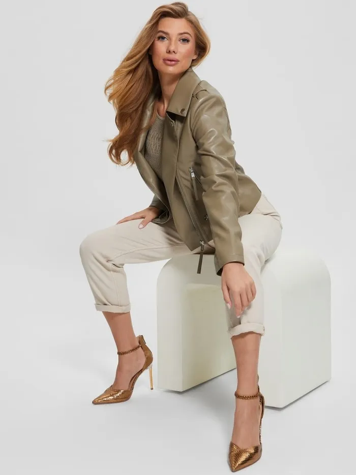FauxLeather Monica Jacket Warm Desert Jackets and Coats GUESS Women