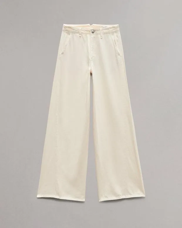 Featherweight WideLeg Sofie Jean Ecru FeatherweightWideLeg and BarrelJeans rag and bone Women
