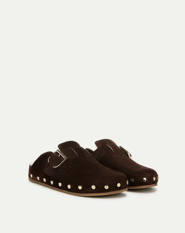 Fern Shearling Clog Espresso Women Veronica Beard Shoes Fern Shearling Clog Espresso Women Veronica Beard Shoes