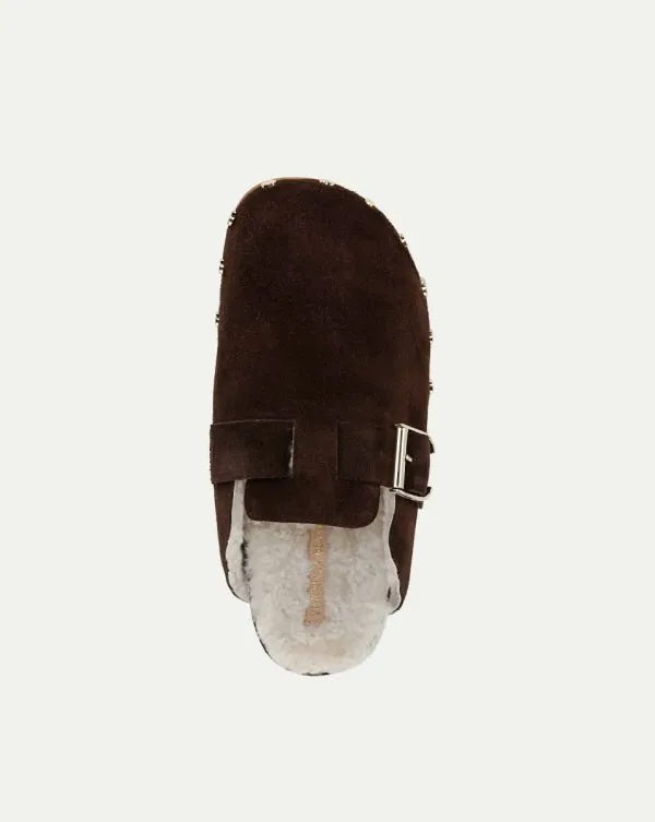 Fern Shearling Clog Espresso Women Veronica Beard Shoes Fern Shearling Clog Espresso Women Veronica Beard Shoes