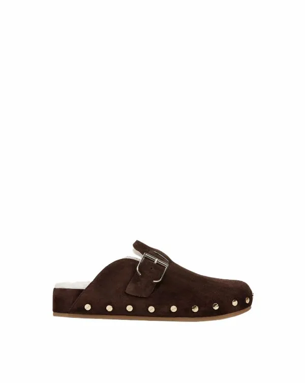 Fern Shearling Clog Espresso Women Veronica Beard Shoes Fern Shearling Clog Espresso Women Veronica Beard Shoes