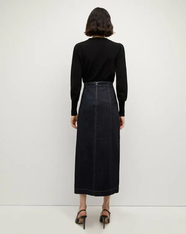 Fiona Maxi Denim Skirt Washed Oxford Women Veronica Beard Skirts and Shorts Fiona Maxi Denim Skirt Washed Oxford Women Veronica Beard Skirts and Shorts
