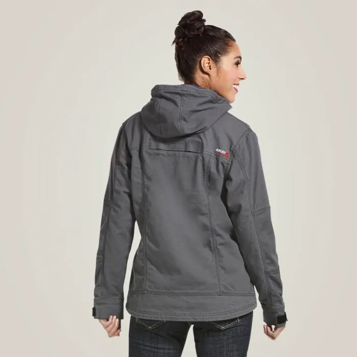 Flame Resistant Women Ariat FR DuraLight Stretch Canvas Jacket Iron Grey Flame Resistant Women Ariat FR DuraLight Stretch Canvas Jacket Iron Grey