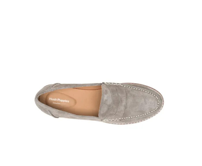 Flats and SlipOns Wren Loafer Olive Suede Hush Puppies Women