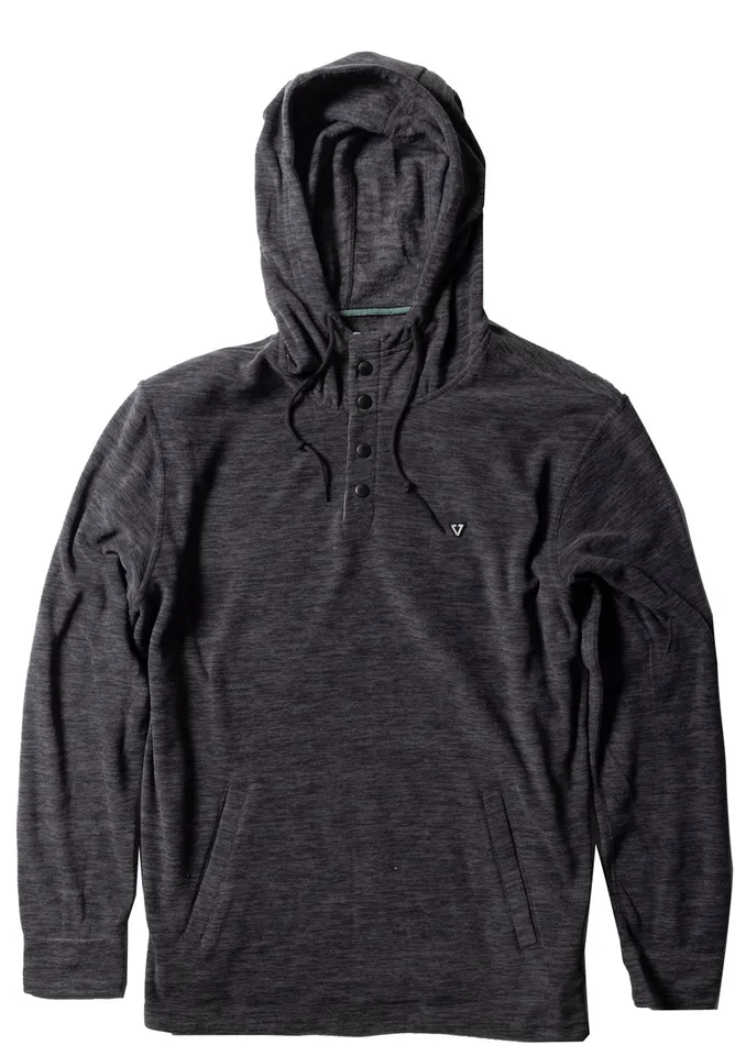 Fleece and Hoodies EcoZy Hooded Popover Graphite Vissla Men