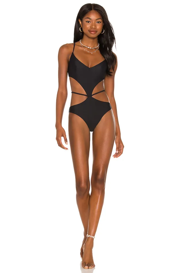 Fortune One Piece Black Women Lovers and Friends Swimsuits and CoverUps