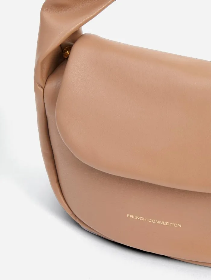 French Connection Bags and Purses Pu Mini Soft Handbag Tobacco Brown 8211 Woman