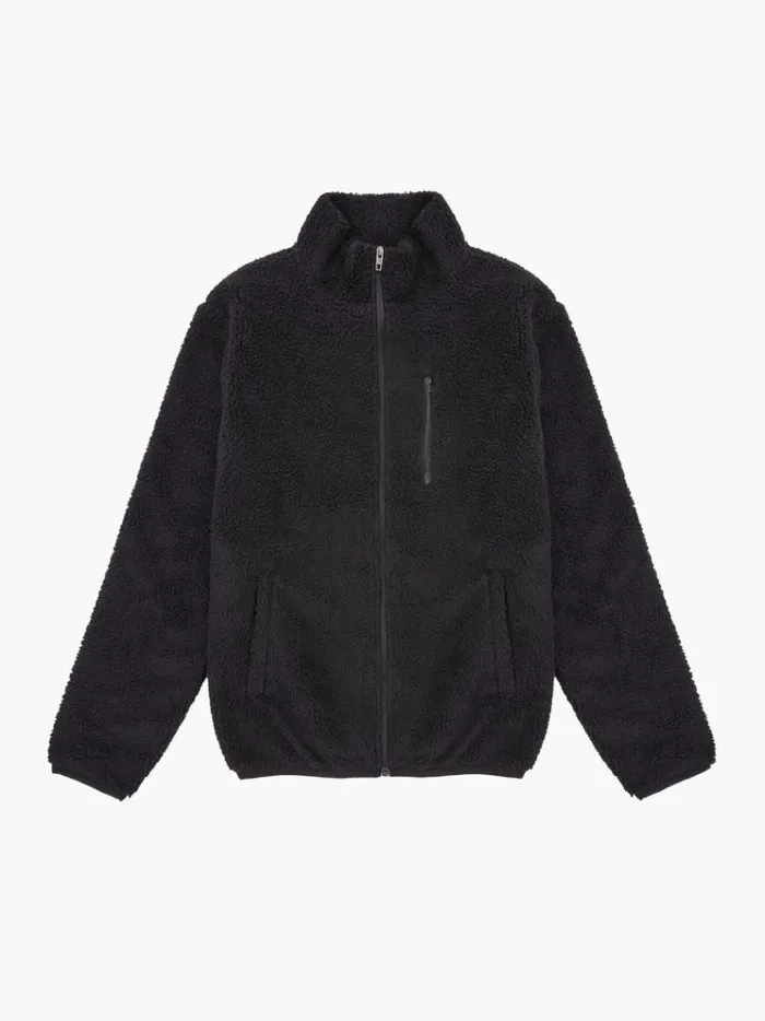 French Connection Coats and Jackets Borg Funnel Neck Zip Up Jacket Black 8211 Man French Connection Coats and Jackets Borg Funnel Neck Zip Up Jacket Black 8211 Man