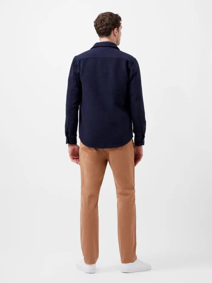 French Connection Coats and Jackets Brushed Overshirt Marine 8211 Man