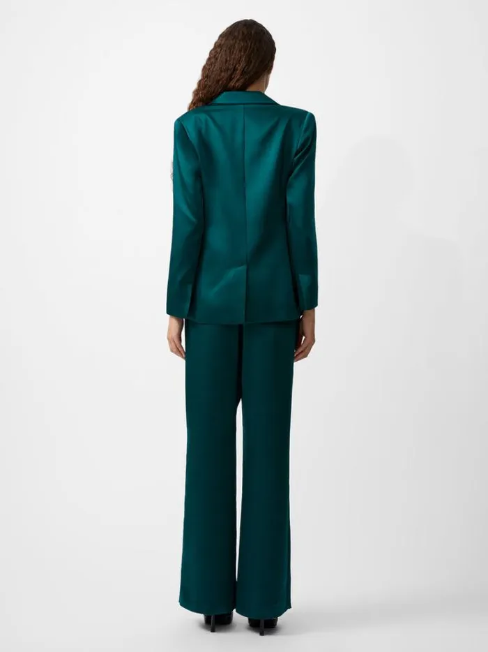 French Connection Coats and Jackets Carey Satin Blazer Forest 8211 Woman