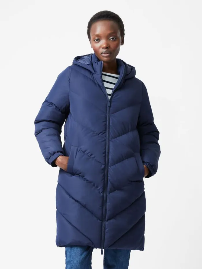 French Connection Coats and Jackets Chevron Hooded Puffer Coat Midnight 8211 Woman French Connection Coats and Jackets Chevron Hooded Puffer Coat Midnight 8211 Woman