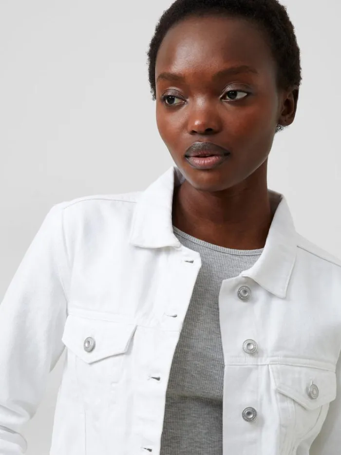 French Connection Coats and Jackets Denim Jacket White 8211 Woman