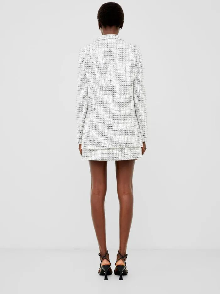 French Connection Coats and Jackets Effie Boucle Blazer Classic Creamblacko 8211 Woman