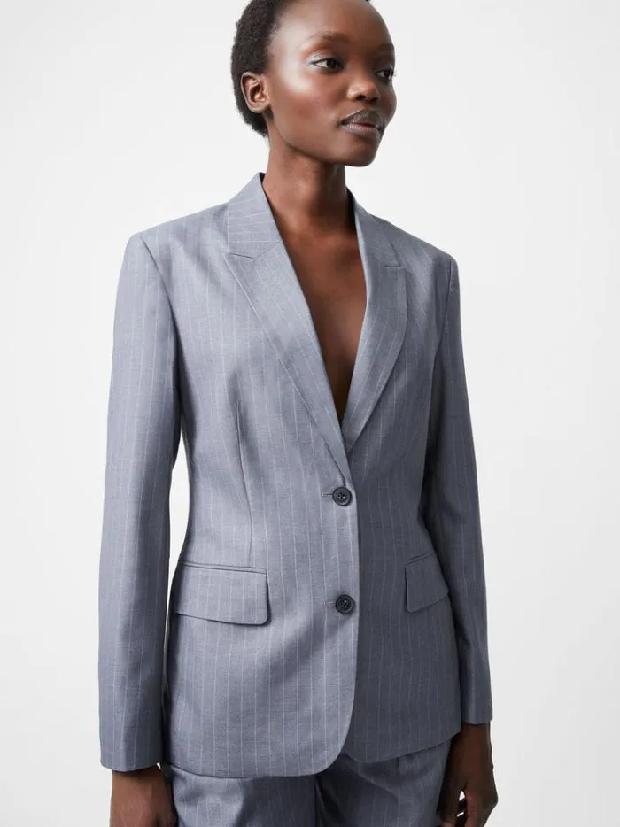 French Connection Coats and Jackets Fiorella Pinstripe Blazer Grey 8211 Woman French Connection Coats and Jackets Fiorella Pinstripe Blazer Grey 8211 Woman