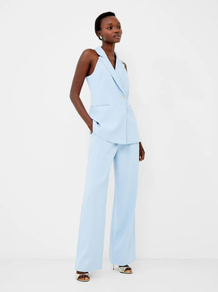 French Connection Coats and Jackets Harrie Suiting Halterneck Waistcoat Cashmere Blue 8211 Woman French Connection Coats and Jackets Harrie Suiting Halterneck Waistcoat Cashmere Blue 8211 Woman
